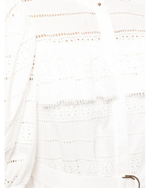 Acler White Lace-Panel Dress