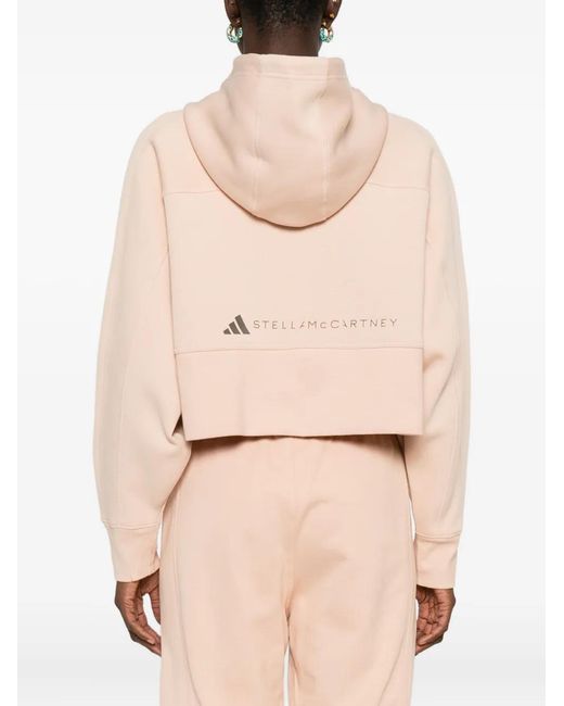 Adidas By Stella McCartney Natural Kapuzenjacke mit Reißverschluss