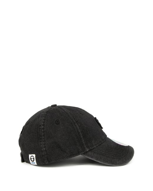 Aape By A Bathing Ape Black Logo-Patch Cap for men