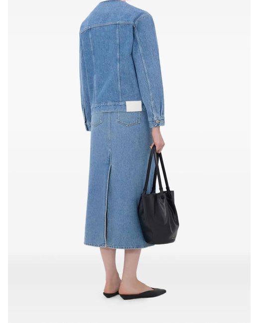 Loulou de Saison Blue Rima Patch-Pocket Jacket