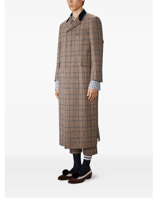 Thom Browne Brown Hunting Tweed Coat for men