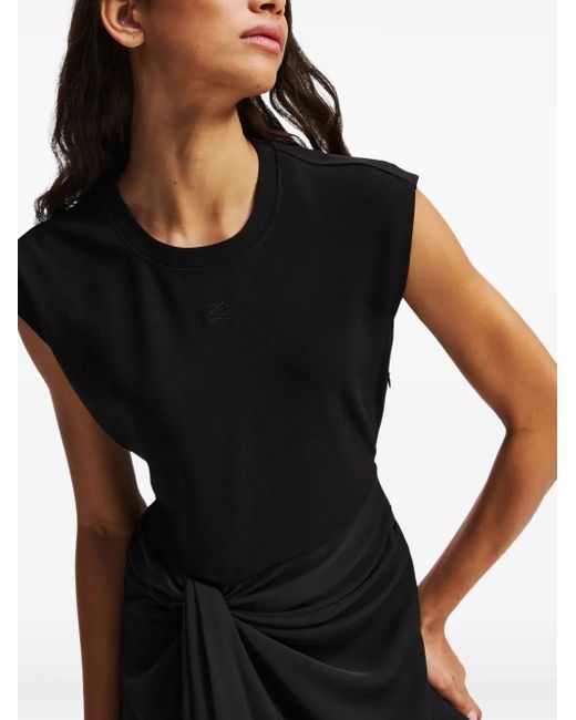 Karl Lagerfeld Black Panelled Dress