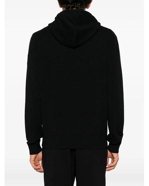Canada Goose Black Logo-Patch Drawstring Hoodie for men