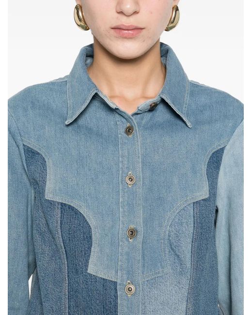 Levi's Blue Patchwork Button-Up Jacket