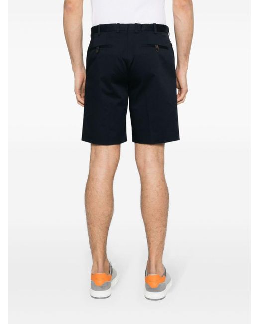 Brioni Blue Mid-rise Tailored Shorts for men