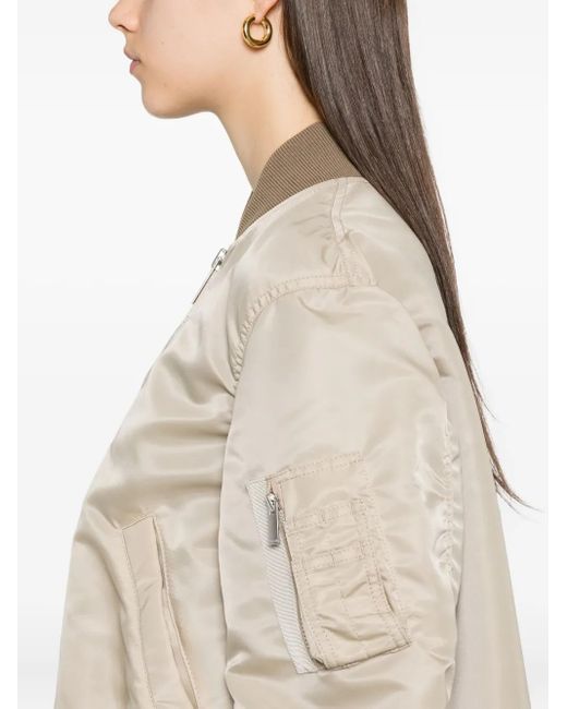 Chaqueta bómber con cierre de cremallera Sacai de color Natural