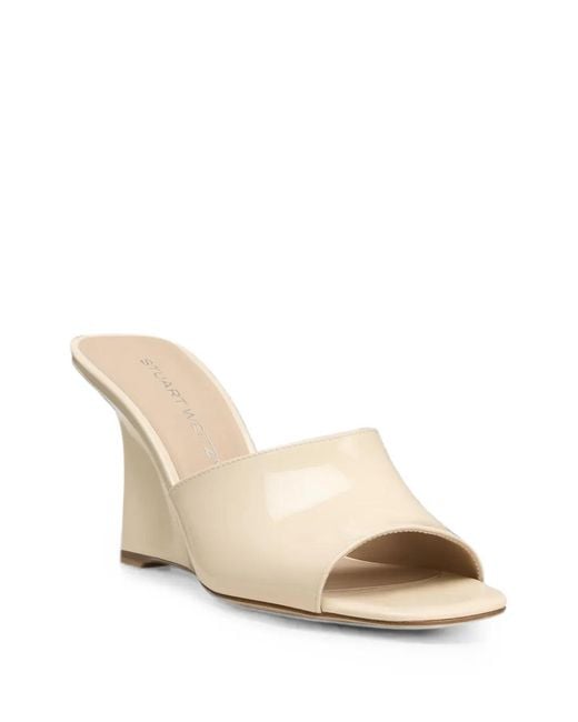 Stuart Weitzman Natural Mules Compensées Vinnie