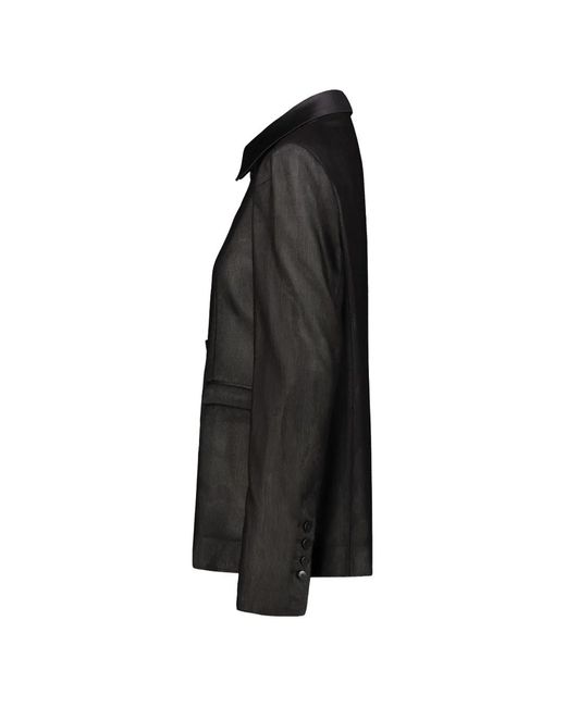 SAPIO Black Button Collared Jacket