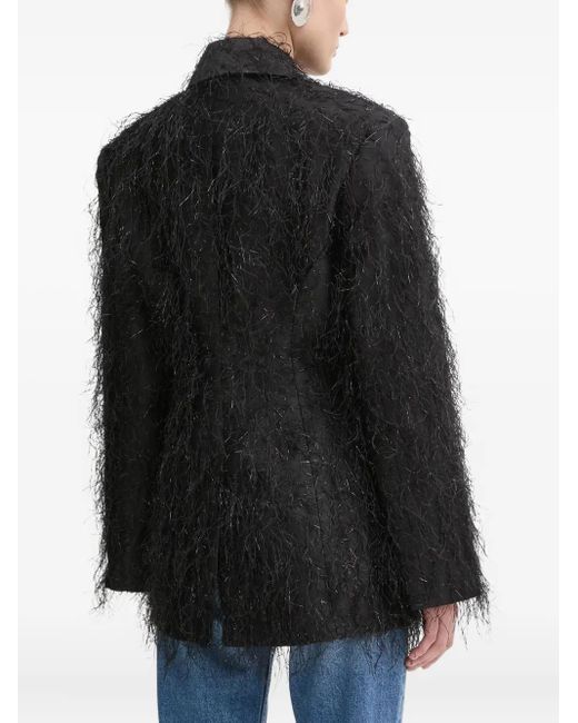 Day Birger et Mikkelsen Black Alba Fringe-Detail Jacket