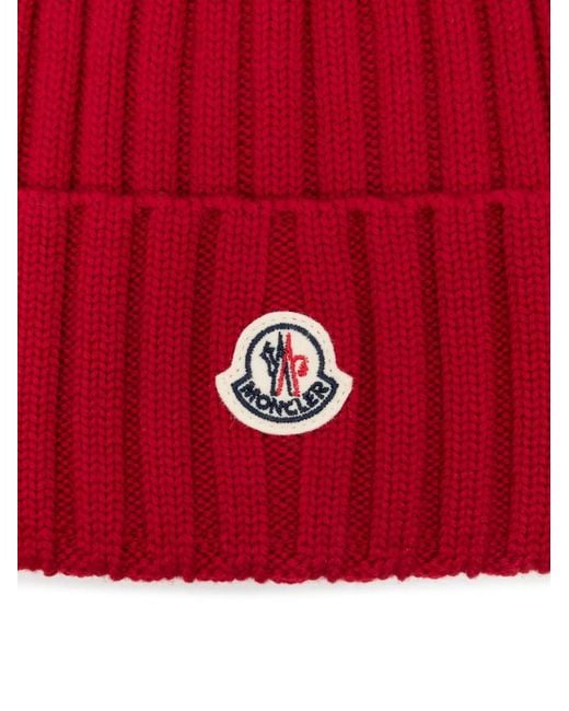 Moncler Red Beanie