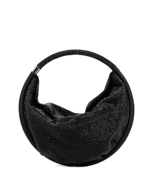 Twentyfourhaitch Black Gracioneta Crystal-Embellished Tote Bag