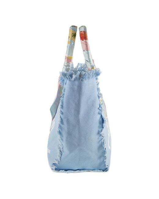 Mc2 Saint Barth Blue Sac Cabas À Foulard Enroulé