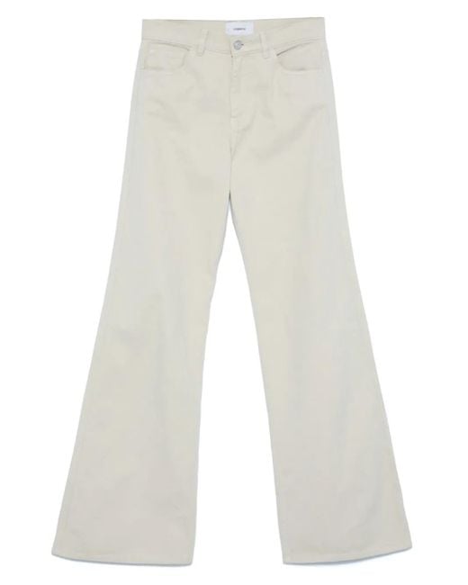 Jeans A Gamba Ampia di Coperni in White