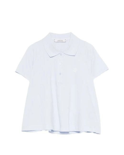 Dorothee Schumacher White Sporty Romance Short-Sleeve Polo Shirt