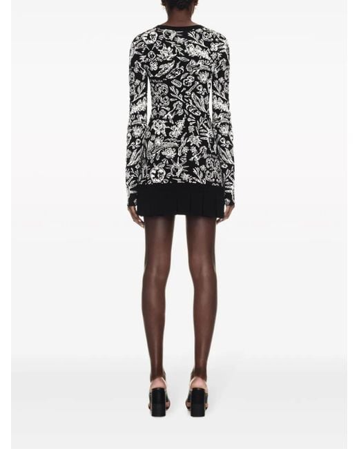 Off-White c/o Virgil Abloh Black Kleid Mit Intarsienmuster