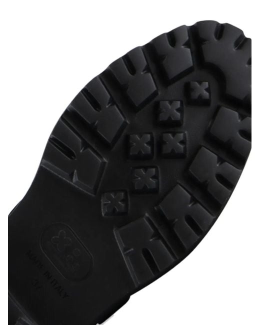 Notabene Black Tecla Crocodile-Effect Derby Shoes