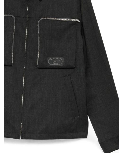 Undercover Black Zip-Up Cargo Blouson for men