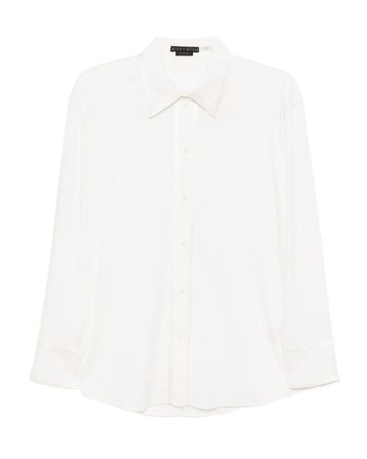 Alice + Olivia White Perfect Button Down Shirt