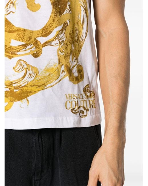 Versace Metallic Baroque Print T-Shirt for men