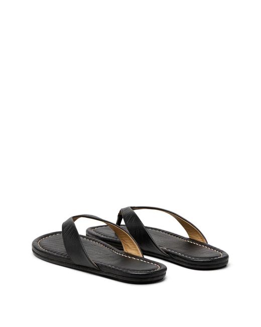 Marsèll Black Infrafilo Stitching Sandals for men