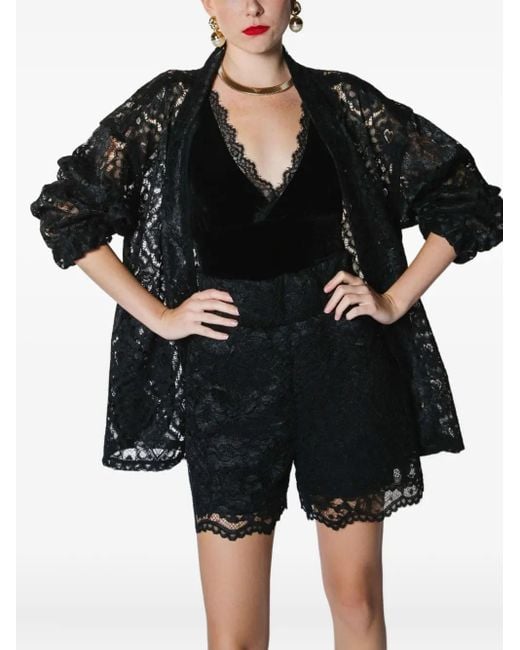 Lethicia Bronstein Lolla レースパターン ショートパンツ Black