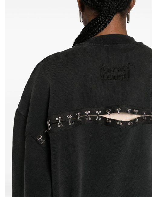 CANNARI CONCEPT Black Embroidered-logo Sweatshirt