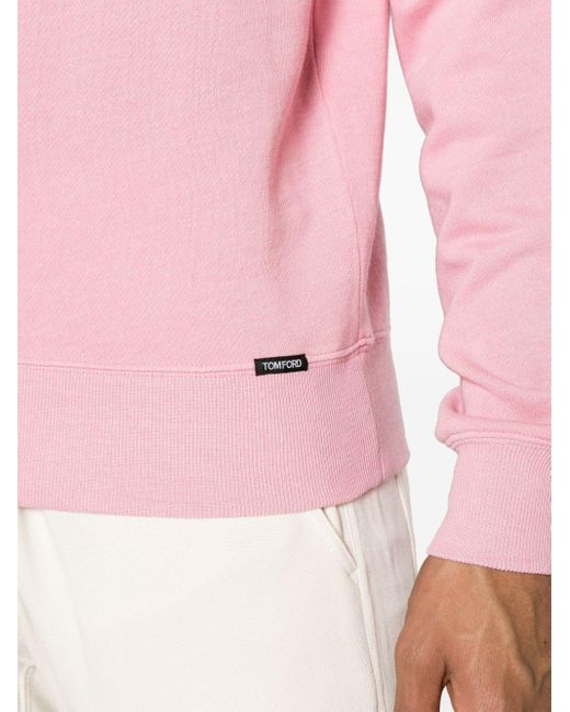 Tom Ford Gemêleerde Sweater Van Katoenblend in het Pink voor heren