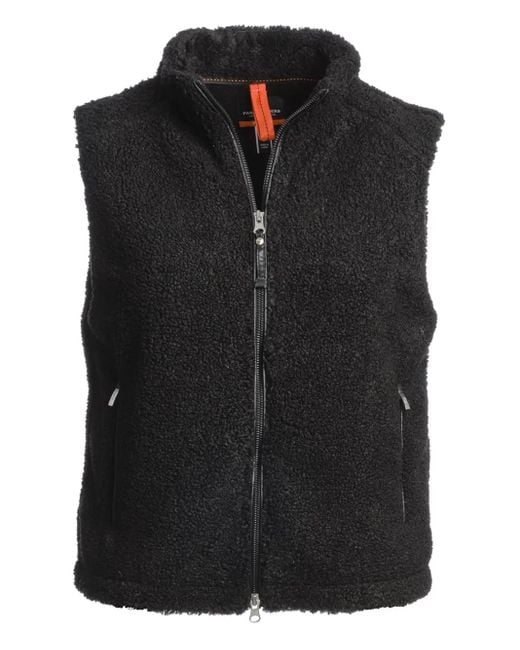Parajumpers Black Stehkragen-Weste Mit Reißverschluss