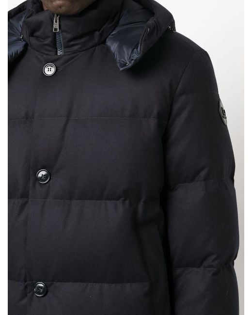 Woolrich Black Quilted Down Parka Coat for men