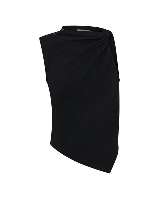 Anna Quan Black Celia Draped Top