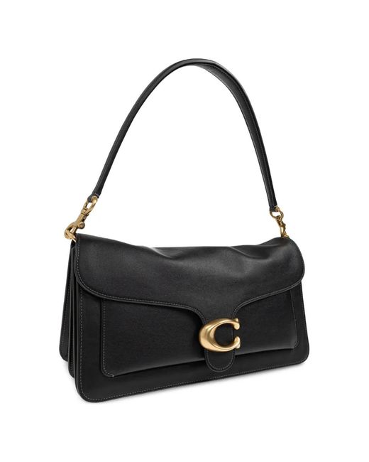 COACH Black Tabby Leather Tote Bag