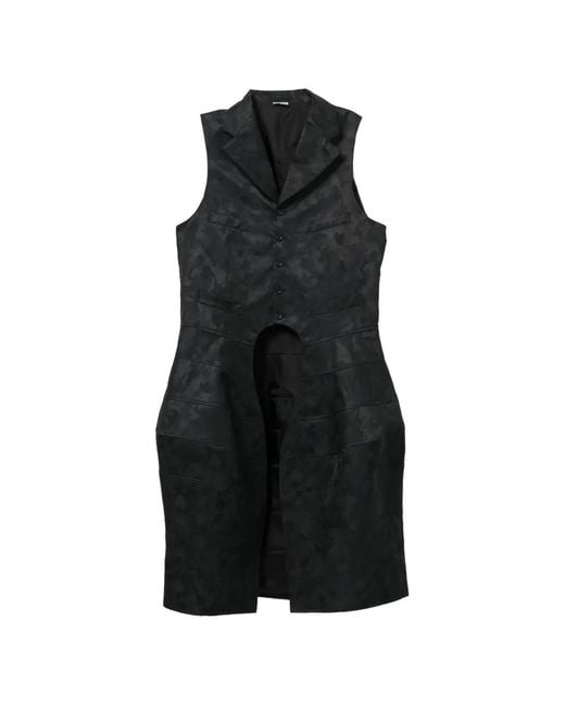 Comme des Garçons Black Camouflage-Print Coat for men
