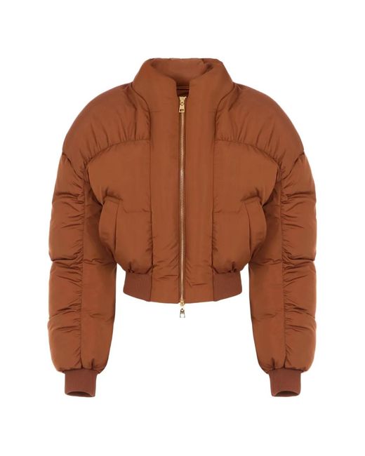 Elisabetta Franchi Brown Down Jacket