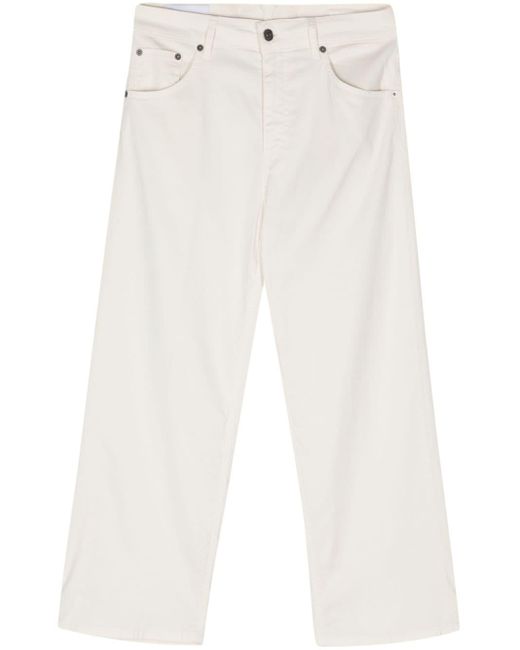 Dondup White Tami Cropped-leg Trousers