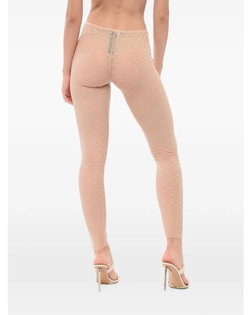 DSquared² White Monogram-Pattern Tights