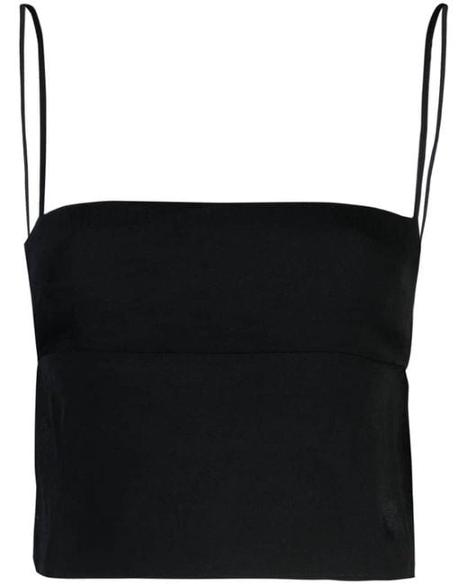 Reformation Black Whitney Open Back Top
