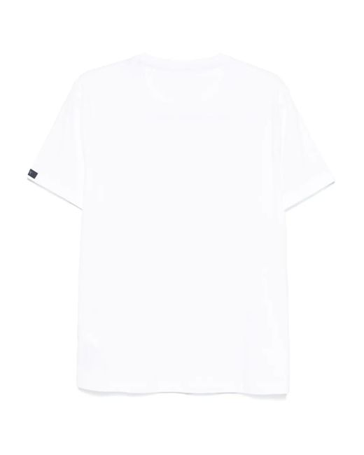 Fay White Logo-Patch T-Shirt for men