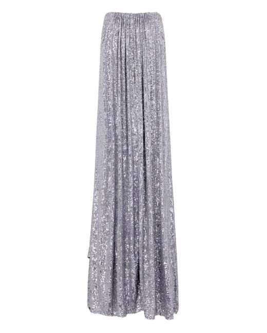 Rabanne Metallic Sequined High-Low Dress