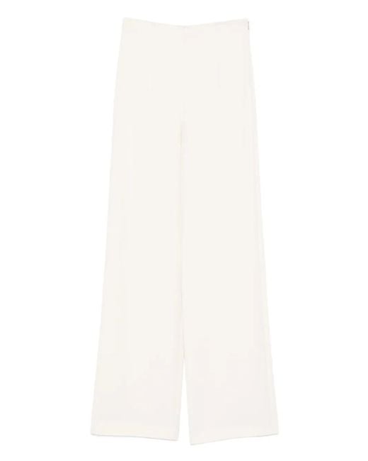 Patrizia Pepe White High-Waisted Palazzo Trousers
