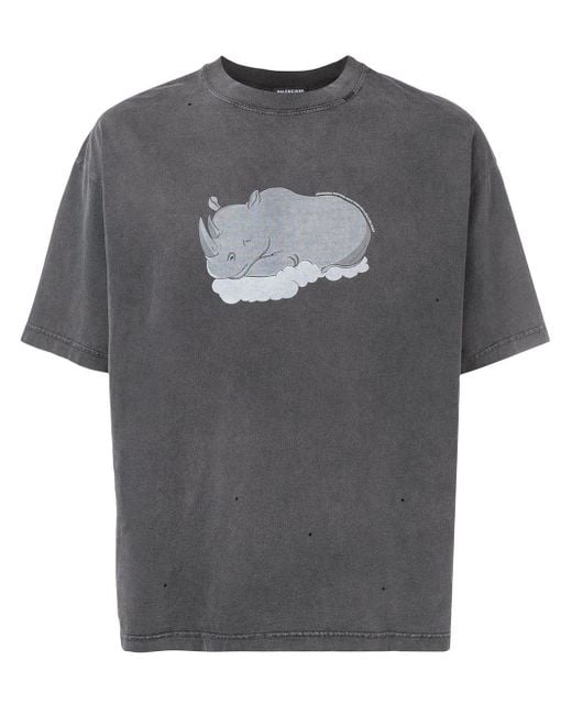 Balenciaga Exclusive To Farfetch - Rhino T-shirt in Black for Men | Lyst