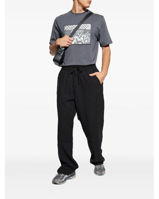 Iceberg Blue Elasticated-Waist Trousers for men