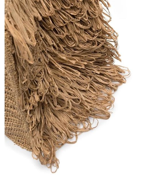 IBELIV Brown Onja Fringe-Trimmed Tote Bag