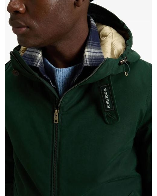メンズ Woolrich フーデッド ジャケット Green