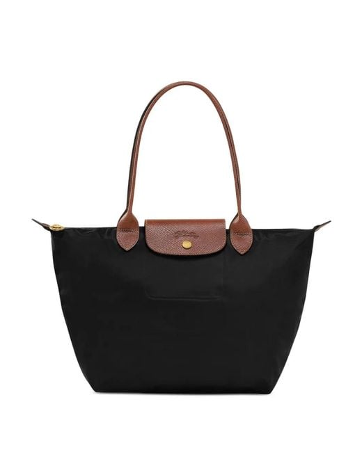 Longchamp Black Medium Le Pliage Original Tote Bag