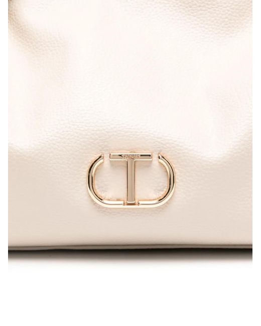 Borsa Tote Oval T di Twinset in Natural