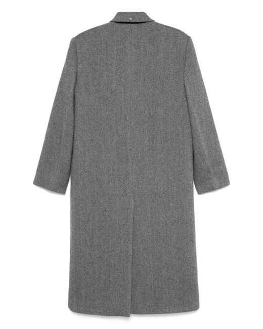 Sportmax Gray Herringbone Coat