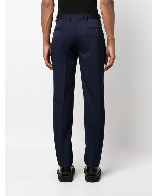 Moschino Blue Tailored Wool Trousers for men