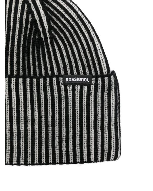Rossignol Black Striped Beanie