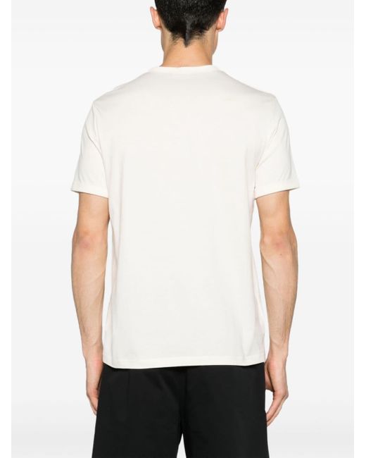 T-shirt en coton à logo brodé Fred Perry pour homme en coloris White