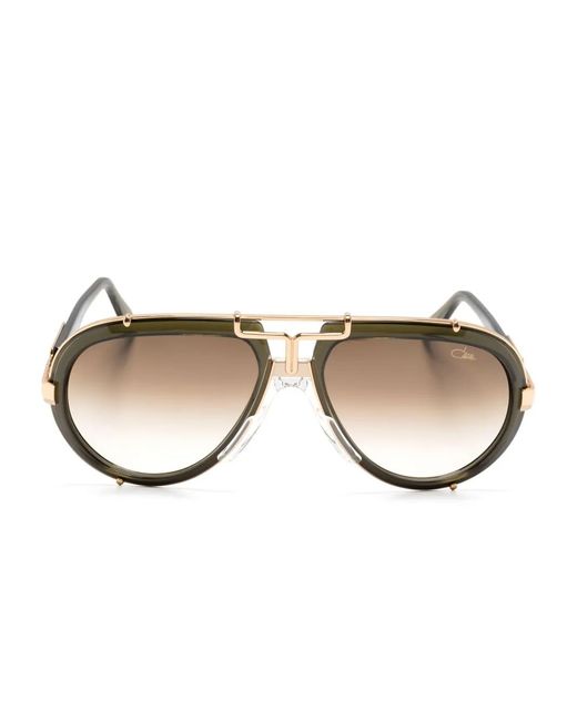 Cazal Natural Transparent Pilot-Frame Sunglasses